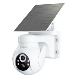 blurams Solar Outdoor Camera Wireless, 360° PTZ Security Cameras Wireless Outdoor with Human Auto Tracking, 2K IR/Color Night Vision, Battery Powered, 2.4GHz Only