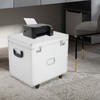 GDAE10 Rolling File Box with Lock, Aluminum Alloy Document Box