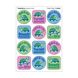 Turtle Time, Raspberry Scent Scratch 'n Sniff Stinky Stickers, 48 ct.
