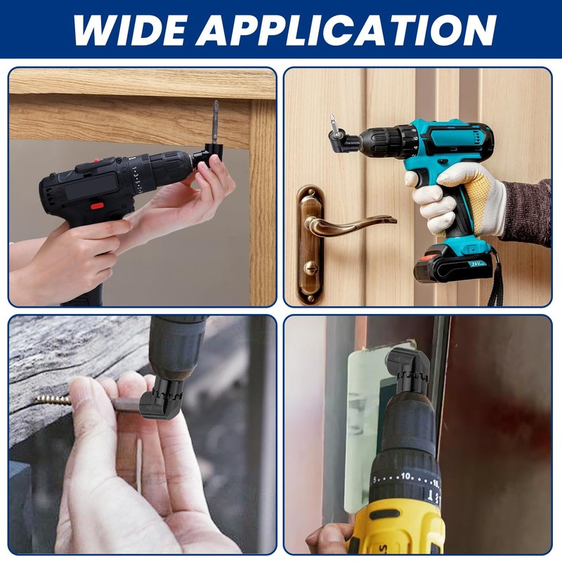 WEDAMOO 11Pcs Right Angle Drill Attachment Kit, 105 Degree Right