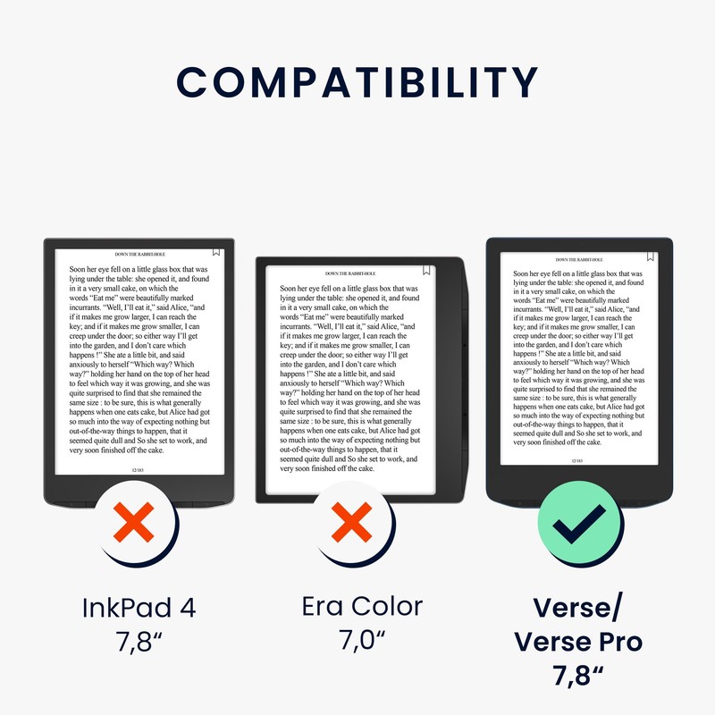 kwmobile Flip Case Compatible with Pocketbook Verse/Verse Pro/Verse Color/Vivlio Light/Light