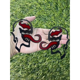 Badge Addictz Venom Emblem Badges set of (2) Matte black multicolored  Custom made in USA New