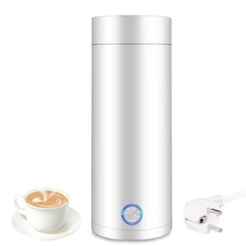 Foreverup Small Portable Kettle, Mini Kettle for On the Go, Travel Kettle Small with Automatic Shut-Off, for Coffee and Tea Preparation (400 ml, White)