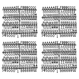 PATIKIL 3/4 Inch Letter Board Letters Only, 7 Pcs 1029 Felt Letters for Letter Boards Universal for Changeable Plastic Letter Board Message Board, Black
