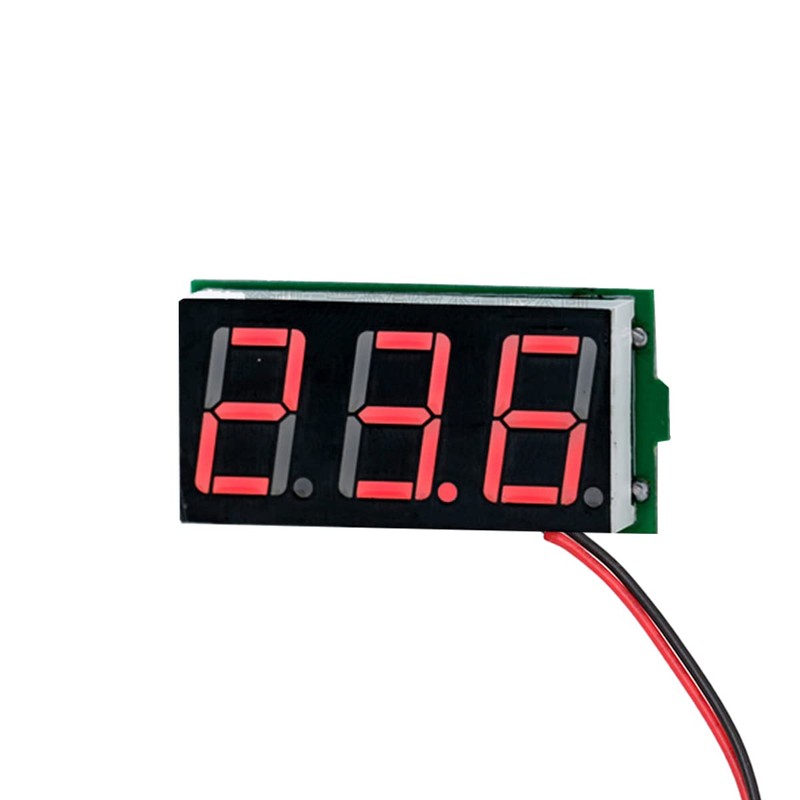 Tiardey 2pcs Voltage Tester,2.5V-30V Mini Digital DC Voltmeter with 0.28