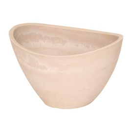 Lead Style S-09YB25YL Oval Pot 25, For Flower Arrangements, No Holes, Resin, Yellow, Oasis 2/3 Size, W 9.8 x D 7.1 x H 5.9 inches (25 x 18 x 15 cm)