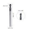 sourcing map Ball Nose End Mill 2mm Tip Radius Solid