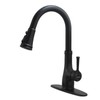 WEWE Vintage Kitchen Faucet with Pull Down Sprayer, Stainless Steel