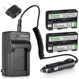 Kastar 2X Battery + Charger for Sony NP-FS11 NP-F10 NP-FS10 NP-FS12 FS31 DCD-CR1 CCD-CR5 DCR-PC1 DCR-PC2 DCR-PC3 DCR-PC4 DCR-PC5 DCR-TRV1VE Cybershot DSC-F505 DSC-F55 DSC-F55 DSC-P1 DSC-P20 P30 P50