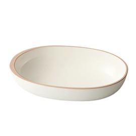 Takenaka T-26607 Scoosy Oval Tableware, S, Made in Japan, White, Approx. 5.4 x 3.5 x 1.2 inches (13.7 x 9 x 3 cm)