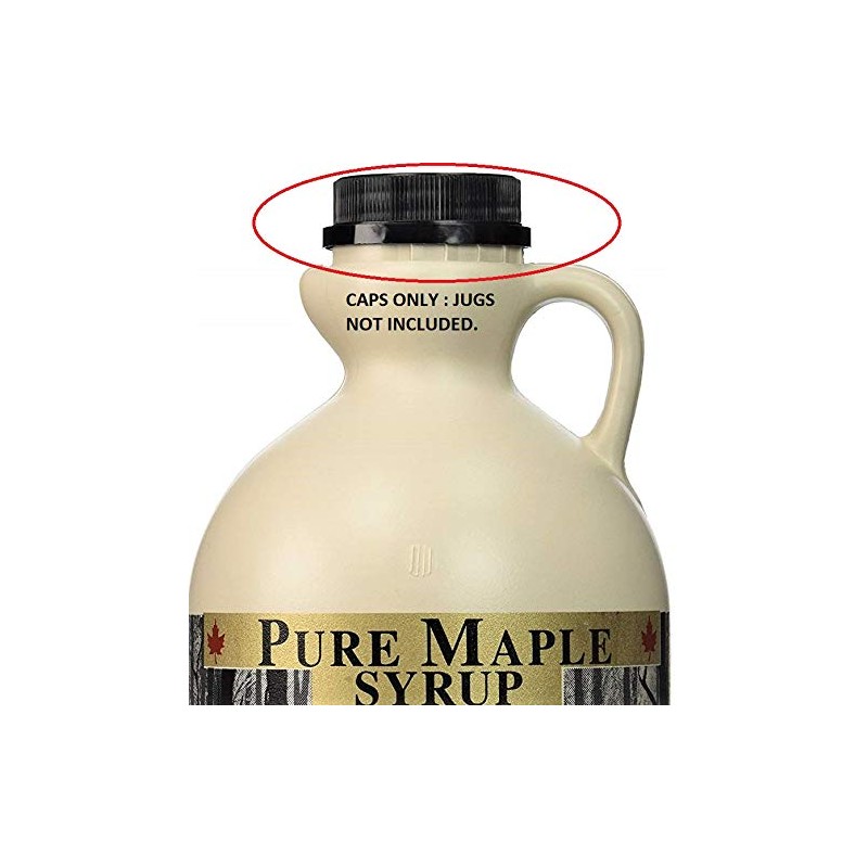 Plastic Replacement Caps for Liberty Brand Maple Syrup Jugs. 12-PACK