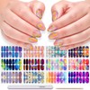 DANNEASY 12 Sheets Rainbow Nail Wraps Iridescent Nail Polish Strips
