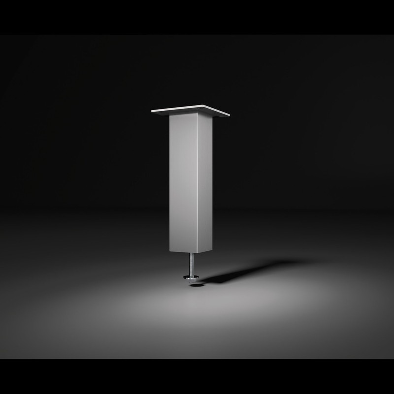 Bar Console Capri Straight 50x50 mm Aluminium Silver/170 mm Pack