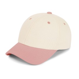 Baby Baesball Hat Toddler Baseball Cap Colorblock Cotton Girl Boy Sun Hats Adjustable Size Summer Spring Autumn for 6M-6Y White Peach Pink 2-6Y