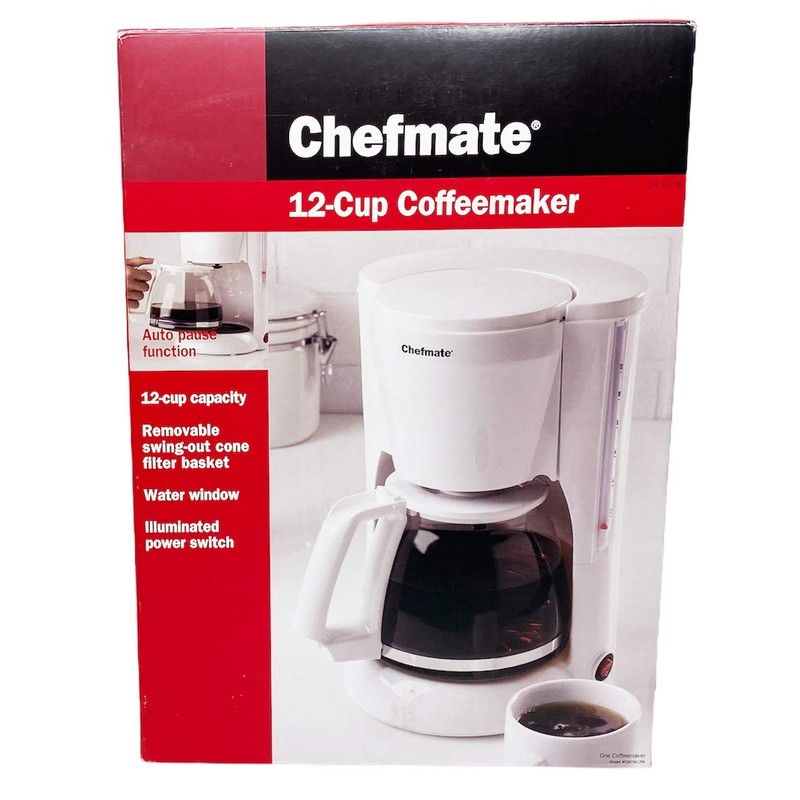 Chefmate 12 Cup Coffeemaker in White