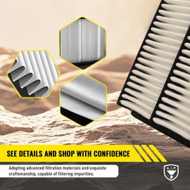 Fraxle Engine Air Filter Replacement CA8039 for 1996-2004 Ford Mustang, 1997-2014 Ford E-250,E-150, E-350, E-450, F-150/250/50/450/53, Excursion, Econoline, Lincoln Blackwood, Continental, Navigator