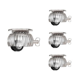 4PC Self Adhesive Caster Wheels for Appliances, Mini Swivel Wheels with Brake, 360° Rotating Silent Rollers, Strong Load-Bearing Universal Wheels for,Furniture, Coffee Makers SoarExcelyy