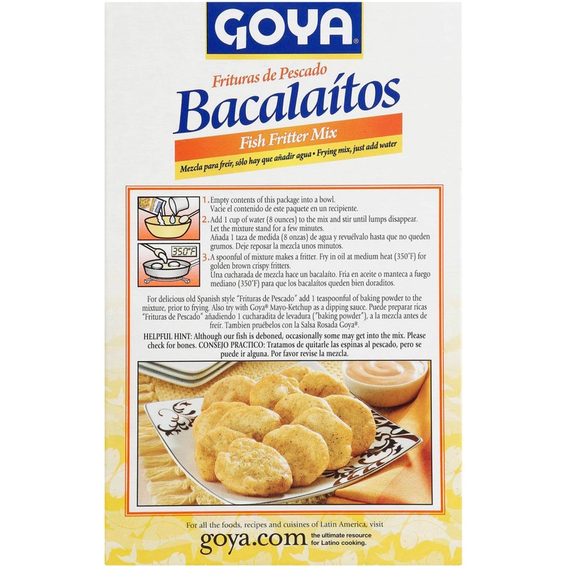 Goya Bacalaitos -Codfish Fritter Mix 4.5oz (2pack)