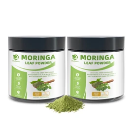 Moringa Powder & Matcha Powder, Multi-Green Superfoods with Green Tea Resveratrol - Energy and Digestive Support, Rich in Antioxidants and Vitamin A D3 E B6 B12 Calcium, Non-GMO, Vegan, 16 oz