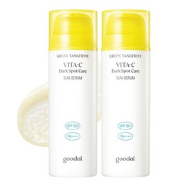 Goodal Green Tangerine Vita C Blemish Care Sun Serum SPF50+ PA++++, 50ml, 2 pieces / 구달 청귤 비타C 잡티 케어 선세럼 SPF50+ PA++++, 50ml, 2개