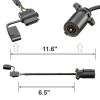 Peakelect 7 Way Blade to 4 Way Flat Trailer Plug