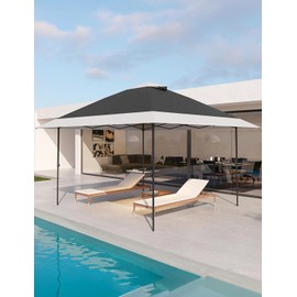 Garvee 13x13FT Pop Up Gazebo,Canopy Tent on Clearance,Outdoor Patio Gazebo, Tent for Party,Wedding,Outdoor Dining,Backyard(Dark Grgy+Light Grey)