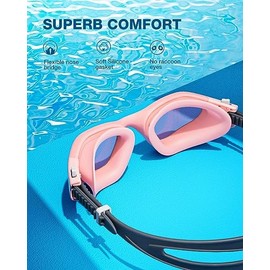 ZIONOR Swimming goggles, G1SE swimming goggles for men and women with UV protection, anti-fog, comfort, professional swimming goggles