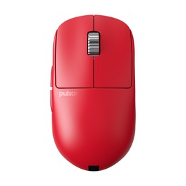 Pulsar Gaming Gears X2H ES Wireless Gaming Mouse - Lightweight OLED Display, 4K Dongle Included, 2.4 GHz, 4KHz/8KHz Polling Rate, PAW3395 26K DPI Sensor, Red