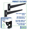 IRONTITE® Black Garden Gate Fitting Kit 12", Gate Hinges &