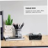 ABOOFAN Marble Tissue Box Elegant Black Marble Pattern Napkin Holder