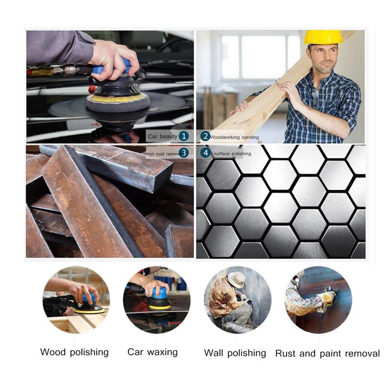 Professional Air Random Orbital Sander, Heavy Duty Dual Action Pneumatic