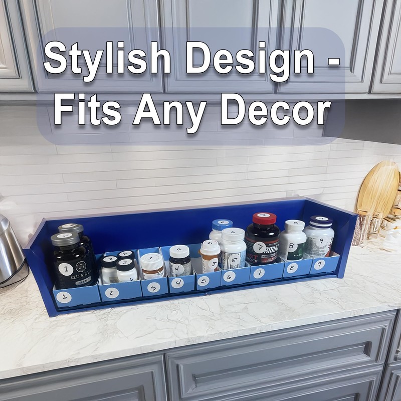 One Place Organizing System for Pill Bottles, Medication Bottles, Supplements