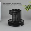 Rotating Pen Holder Black Mesh 7 Compartments Strong Metal Rotating