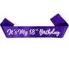 Purple It's My 18th Birthday Sash Funny 18th Birthday Sash