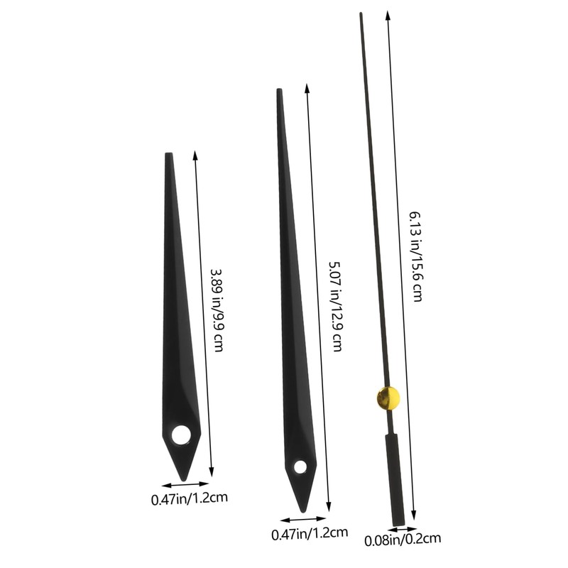 Operitacx 4Sets DIY Metal Clock Hands Replacement Kit of Durable