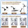 BRIGHT SHOWERS Rain Shower Head with Handheld Spray, 8 Inch