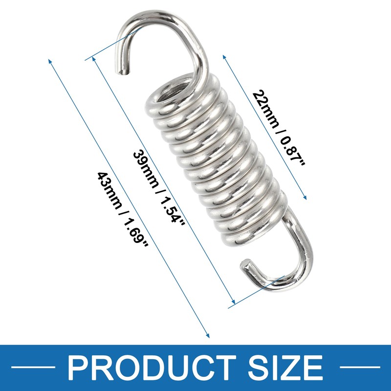 A ABSOPRO Motorcycle Muffler Exhaust Pipe Spring 43mm 1.69" (Set