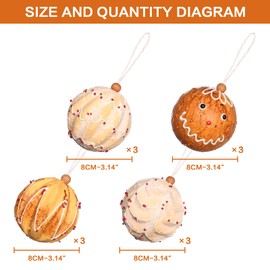 SY Super Bang 3.14"/80MM Christmas Ball Ornaments Set, 12PCS Shatterproof Christmas Tree Hanging Decorations, for Rustic Home Indoor Holiday Party Xmas Decor.