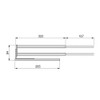 Emuca - Extendable Towel Rail with 2 Arms, Kitchen or