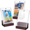Junkin 3 Set Sport Card Display Walnut Trading Cards Displays