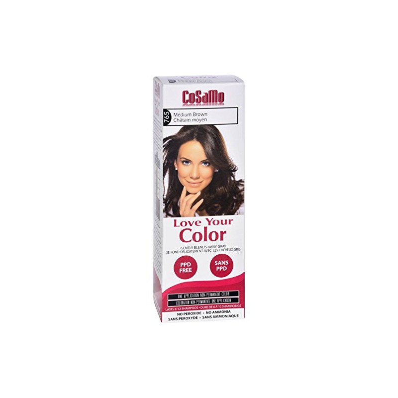 Love Your Color Cosamo Non Permanent Hair Color, Brown, Medium