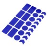 X AUTOHAUX 24pcs Blue Reflective Stickers Tape Waterproof Decals for