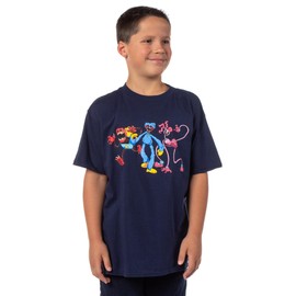 Mad Engine Poppy Playtime Boys' CH2 Bad Guys Huggy Mommy Long Legs Boxy Boo Character Graphic T-Shirt (Large)