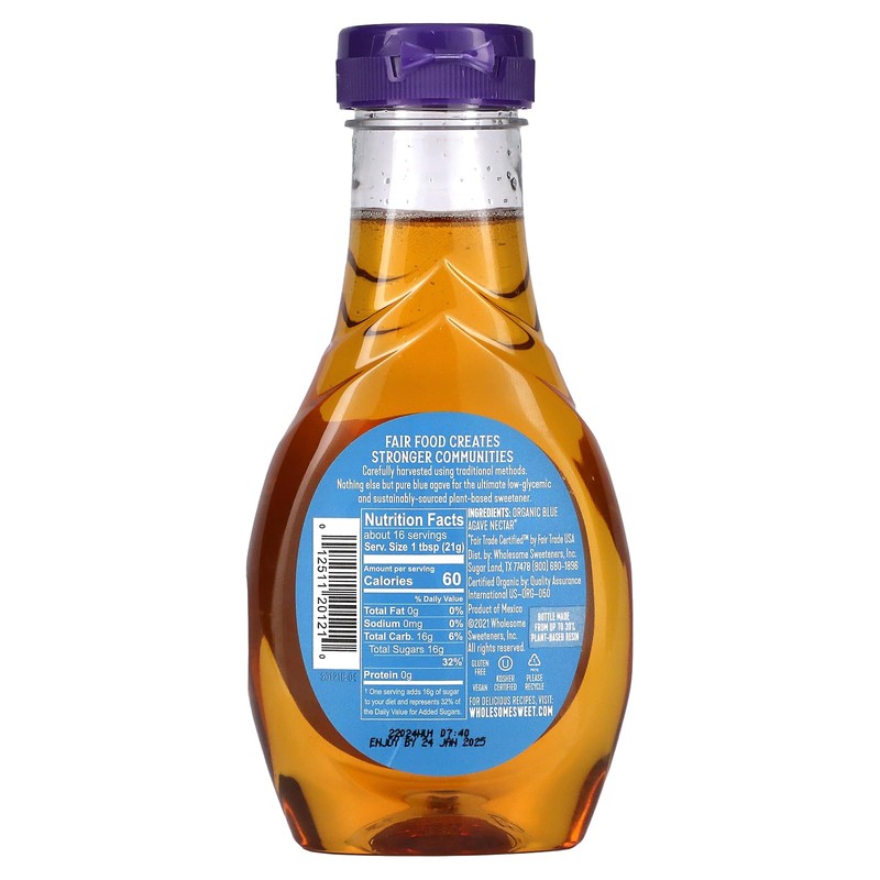 Wholesome FT Organic Blue Agave 11.75oz, 1-Pack