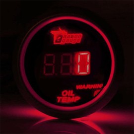 Tiny Force 2" 52mm Red Digital LED Light Oil Temperature Gauge with Sensor Fahrenheit 104-302F