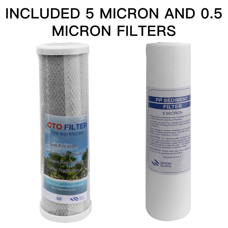 External RV Dual Water Filter System for RVs Boats Motor