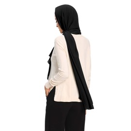 Txameru Hijab for Women Chiffon Hijab Scarfs for Women Shawl (Black)