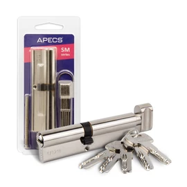 Knauf APECS 2076538031 Lock Cylinder Lock 40/45 mm for Door Lock Front Door with 5 Keys Model SM-85 (40C/45)-C, Silver, Lock Cylinder, Door Lock Cylinder