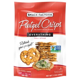 Snack Factory Pretzel Crisps Everything Flavor 7.2oz (PACK OF 12)