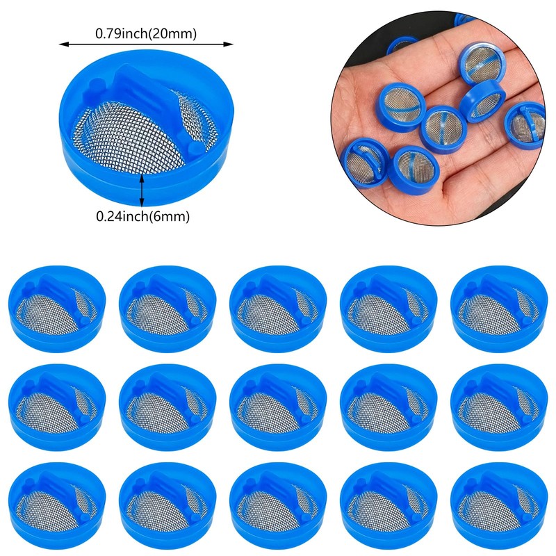 20 Pcs Washer Water Inlet Valve Filter Screen Steel Mesh
